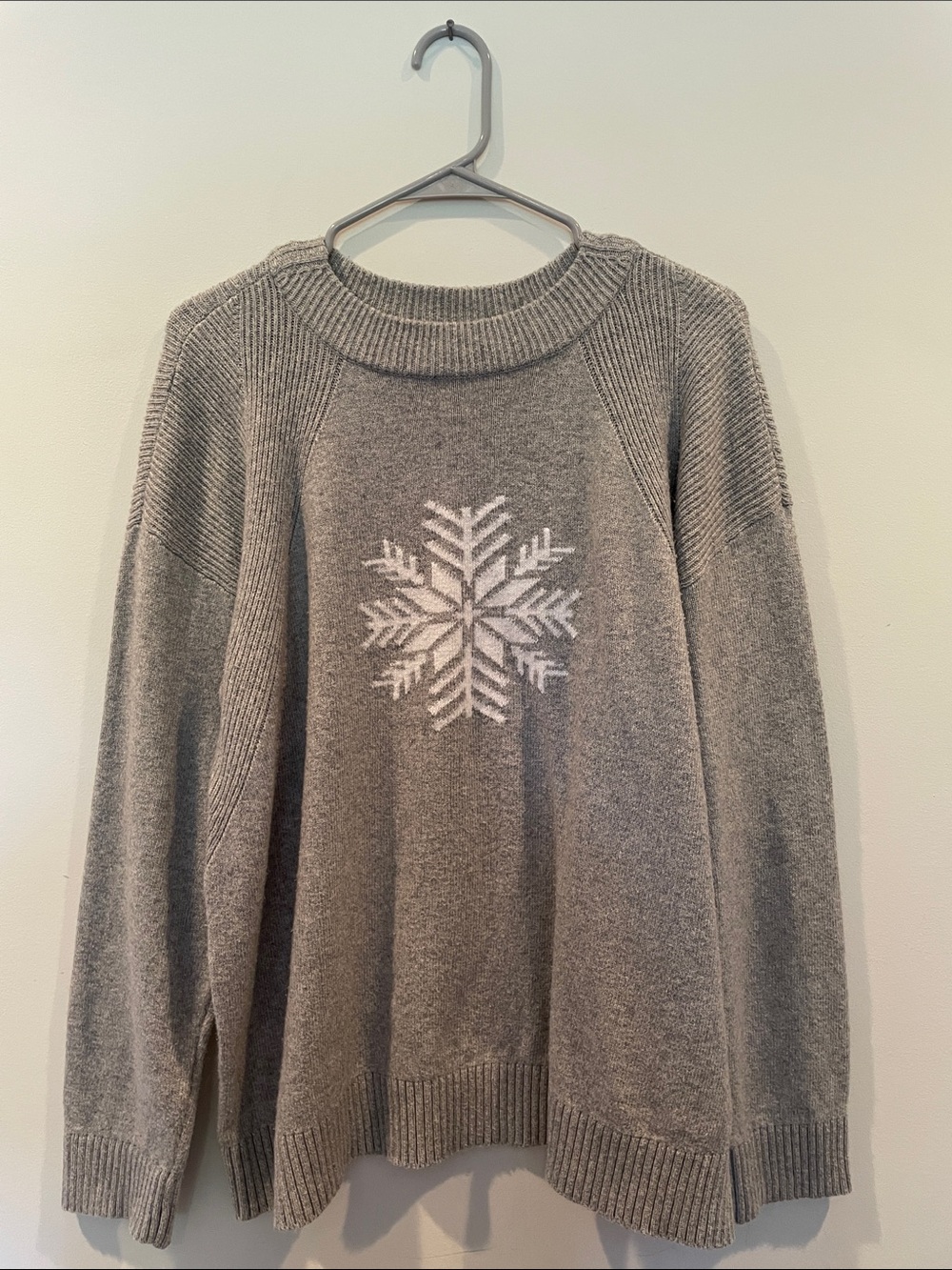 Gray Snowflake Women's Sweater
